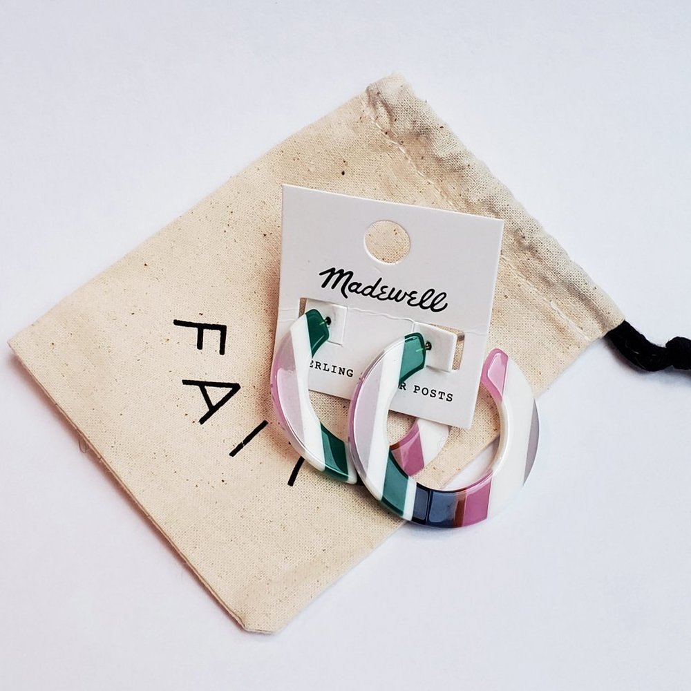 Madewell NWT Acetate Hoop Earrings